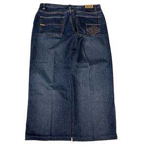 Enyce Jeans Men 38x29 Vintage Y2K Skate Baggy Wide Leg Embroidered Hip Hop Pipes